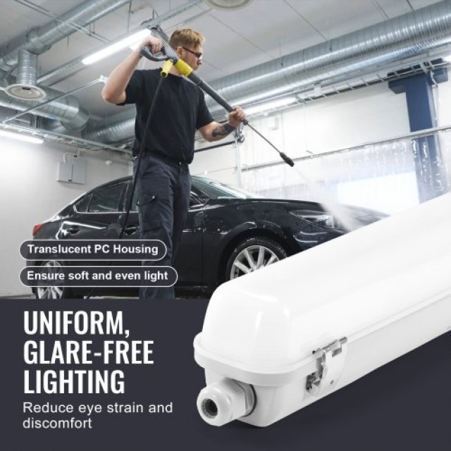 VEVOR 4x4FT LED Ανθεκτικό Φωτιστικό 60W 7400LM 5000K  FZQD4FT4JT60THPABV7