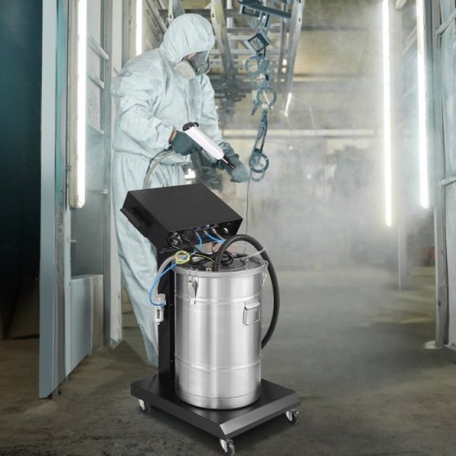 Σύστημα Ηλεκτροστατικής Βαφής VEVOR 40W 100KV με Κάδο 50L και Πιστόλι Ψεκασμού  JDFMPTJ100KVBEWZMV2