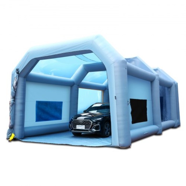 Φουσκωτή Καμπίνα Βαφής Αυτοκινήτου VEVOR 33x20x13ft με Φίλτρα & 2 Φυσητήρες  CQSPQFLSS3320LZI3V2