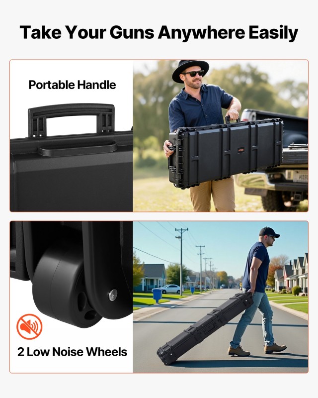 VEVOR Σκληρή Θήκη Όπλου 1320 mm με Λάστιχα, Αδιάβροχη & Ανθεκτική σ... VEVOR Σκληρή Θήκη Όπλου 1320 mm με Λάστιχα, Αδιάβροχη & Ανθεκτική σ...