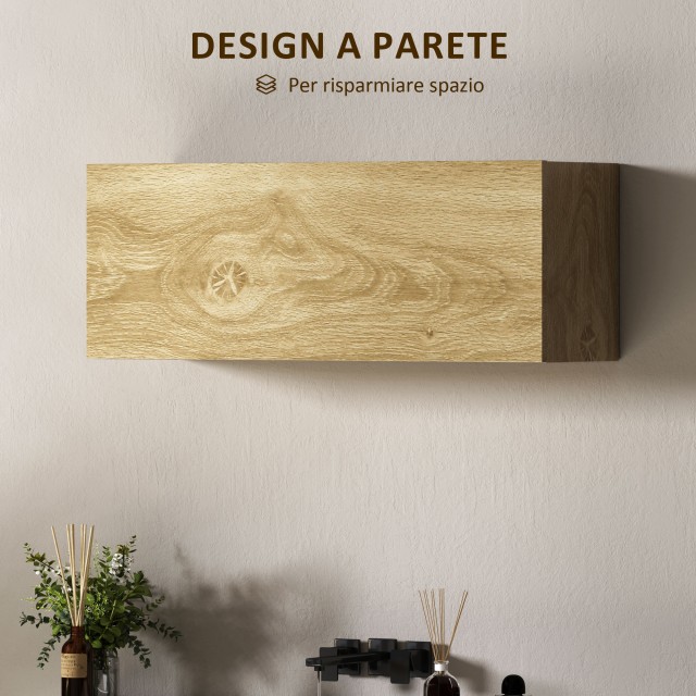 HOMCOM  Κρεμαστό ντουλάπι μπάνιου με ανακλινόμενη πόρτα και ράφια, ...