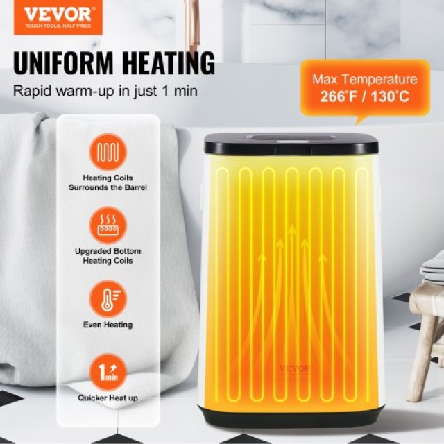 VEVOR Ζεσταίνων Πετσετών 20L με LED Οθόνη & Χρονοδιακόπτη Λευκό  MJJRTBS20LLE5FW2TV2
