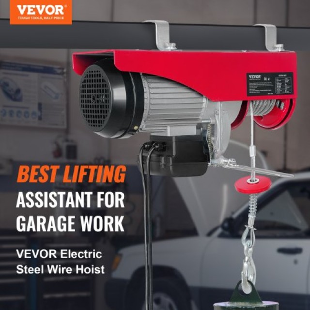 Ηλεκτρικός Γερανός VEVOR, 1000kg, 1600W, 220V, 12m Καλώδιο, Χειριστήριο, Χαλκός, Γκαράζ/Αποθήκη/Εργοστάσιο  DDGSSHLYXYKKYB8JUV2
