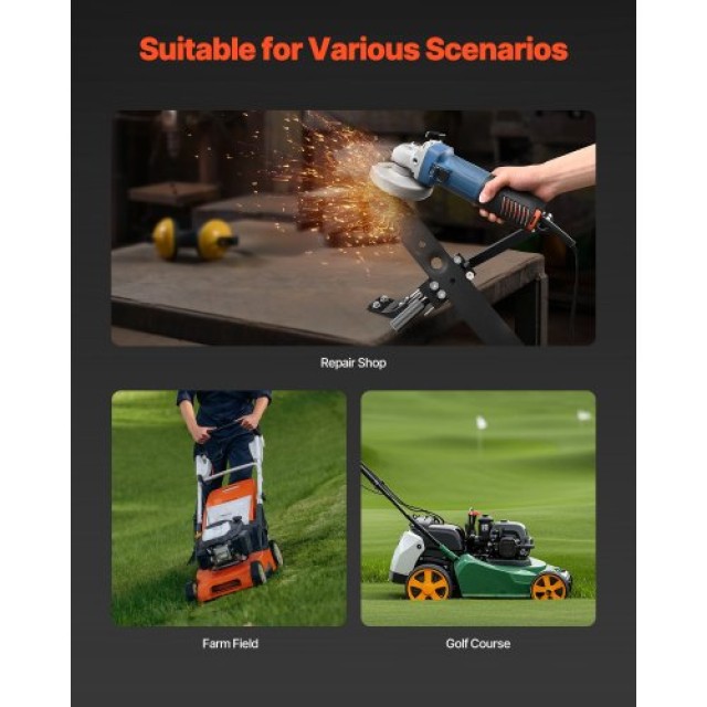 VEVOR Ακονιστής Λεπίδων Χλοοκοπτικού με Ρυθμιζόμενη Γωνία 15°-45° G...