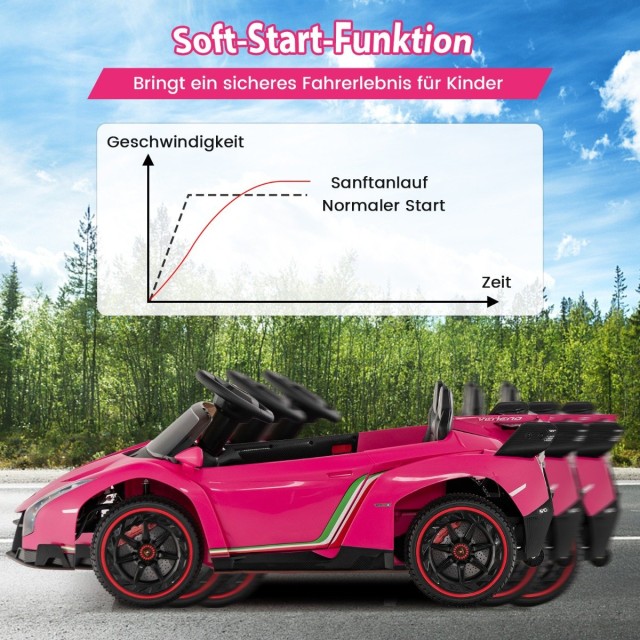 Costway  Παιδικό Ηλεκτρικό Αυτοκίνητο Lamborghini με Τηλεχειριστήριο και Μουσική - 12V TQ10175DE-MH