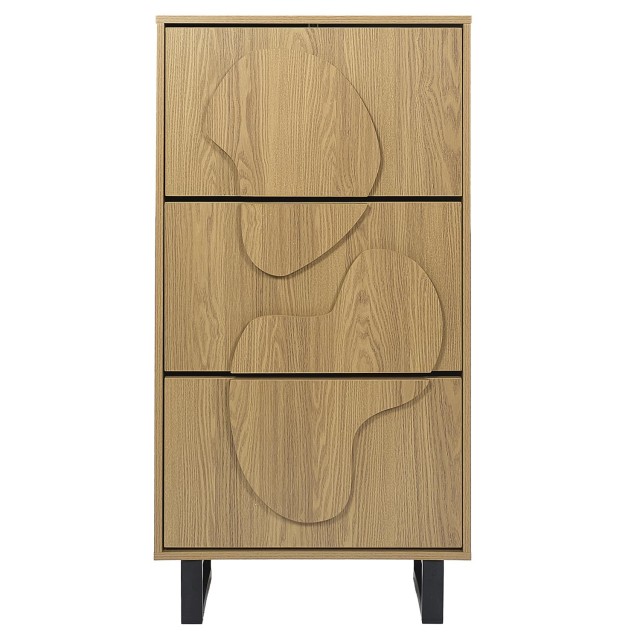 Home Deco Factory Παπουτσοθήκη CALYPSO - Καφέ και Μαύρο 60 x 115 x ...