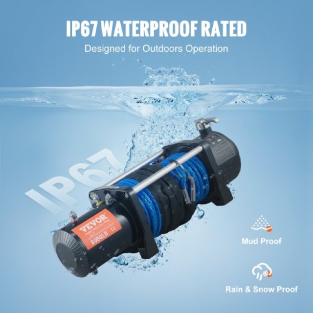 Ηλεκτρικό Βίντσι VEVOR 12V 8000 lb με Νάιλον Σχοινί & Ασύρματο Τηλεχειριστήριο  DDHCSJPHCSYCY7YP5V9