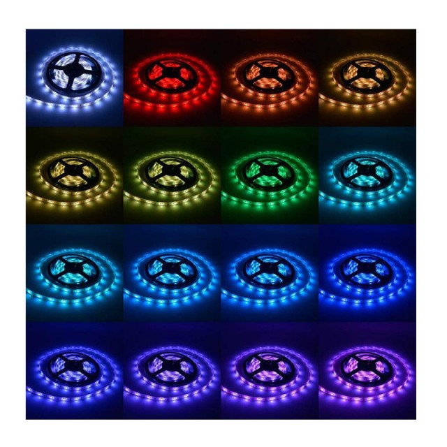 Αυτοκόλλητη Ταινία LED 5 m RGB 2835 με Τηλεχειριστήριο 12V SPM 5908...