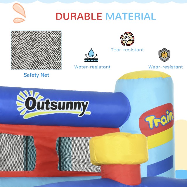Outsunny Bouncy Castle για παιδιά 3-8 ετών με τραμπολίνο, τσουλήθρα και πισίνα, 435x245x200 cm 342-058V90