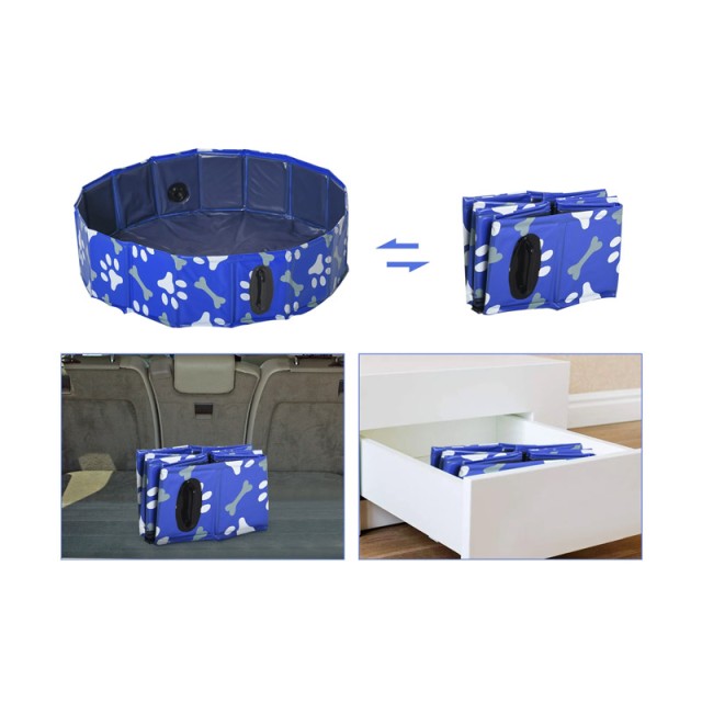Αναδιπλούμενη Πισίνα για Σκύλους 100 x 30 cm PawHut D01-031V01