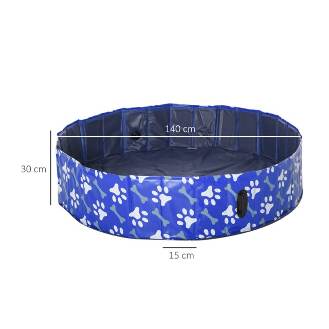 Αναδιπλούμενη Πισίνα για Σκύλους 140 x 30 cm PawHut D01-031V03