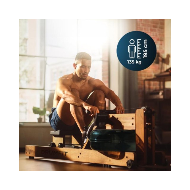 Ξύλινη Κωπηλατική Νερού 13 Lt 135 Kg Cecotec DrumFit Rower 20000 Ne...