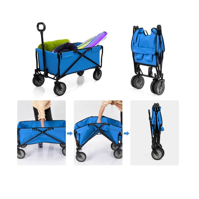 Αναδιπλούμενο Καρότσι Κήπου 102 x 52 x 55 cm Costway TL35201BL