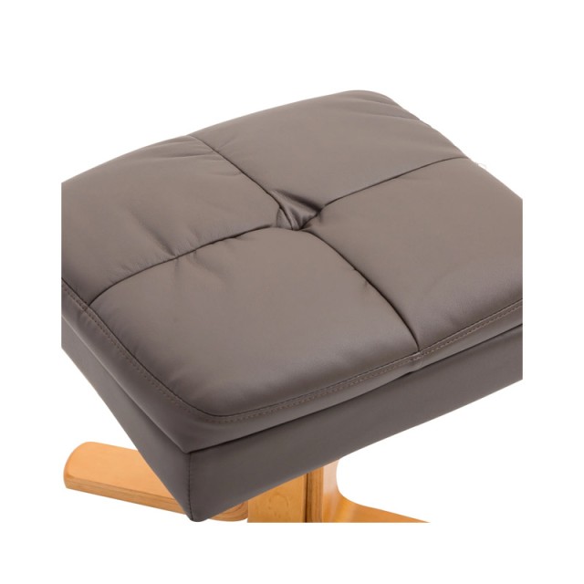 Ανακλινόμενη Πολυθρόνα με Υποπόδιο 80 x 99 x 86 cm Χρώματος Καφέ Σκούρο HOMCOM 833-359