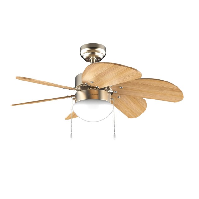 Ανεμιστήρας Οροφής με Φως 50 W EnergySilence Aero 360 Gold&Wood Cecotec CEC-08370
