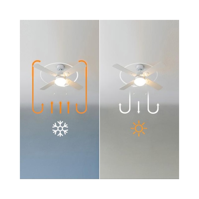 Ανεμιστήρας Οροφής με Φως 50 W EnergySilence Aero 450 FullWhite Cecotec CEC-08462