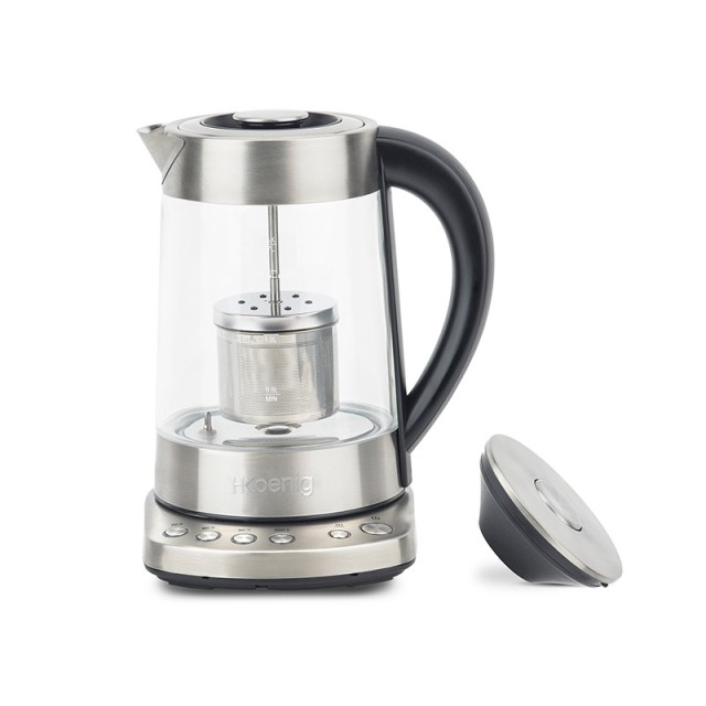Edelstahl-Wasserkocher mit Teefilter 1.7 l H.Koenig TI700