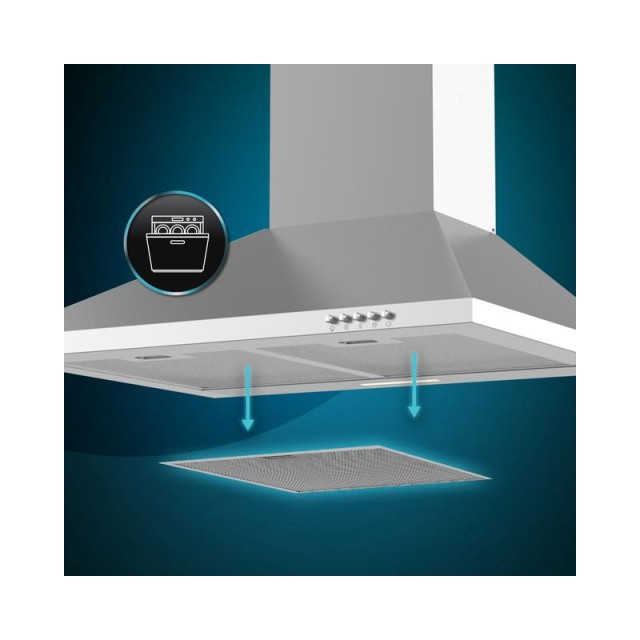 Απορροφητήρας Καμινάδα 60 cm Bolero Flux PM 603500 Inox B Cecotec C...