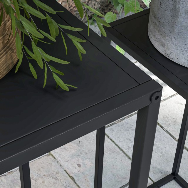 Σετ τραπεζιού Outsunny Plant Holder 2 τεμαχίων σε ατσάλι για εσωτερ...