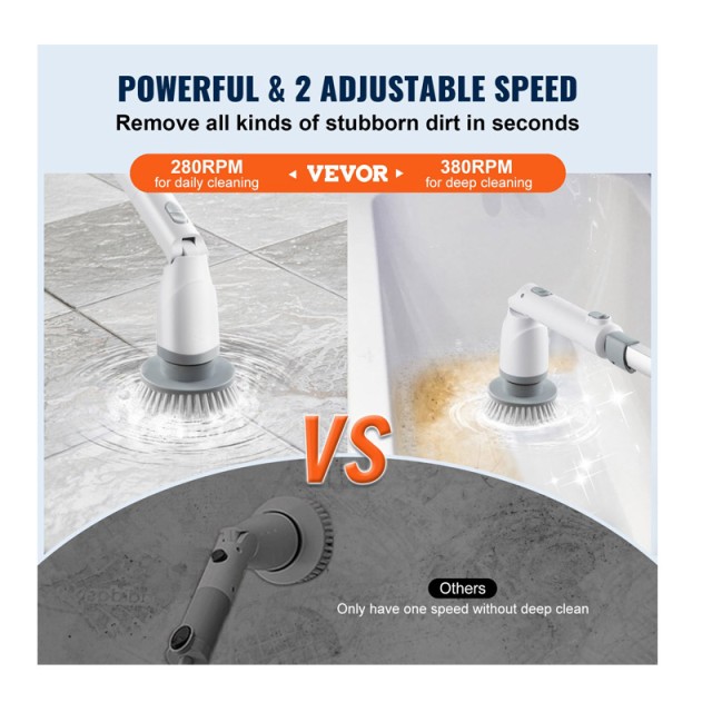 Ασύρματη Επαναφορτιζόμενη και Περιστρεφόμενη Βούρτσα Καθαρισμού με ...