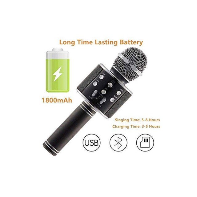 Ασύρματο Μικρόφωνο Καραόκε Bluetooth με Ενσωματωμένο Ηχείο Χρώματος...