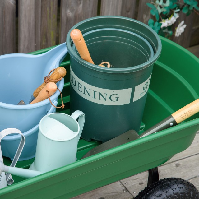 Outsunny Garden Cart με ατσάλινη κατασκευή και ελαστικά, 108x52x100cm, πράσινο B71-016V01