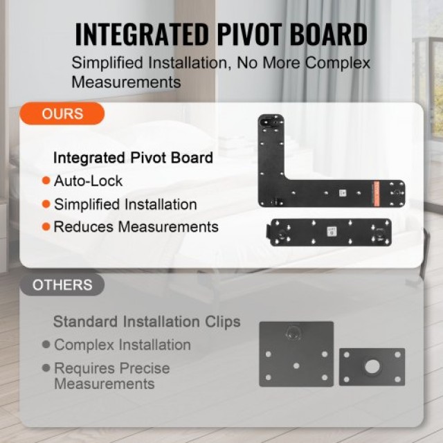 VEVOR  Κιτ Κρεβατιού Murphy Πλήρους Μεγέθους Κάθετο Deluxe DIY Συσκευή Τοίχου Αναδιπλούμενου Κρεβατιού MFCZDJGQDGZFJ51X8V0