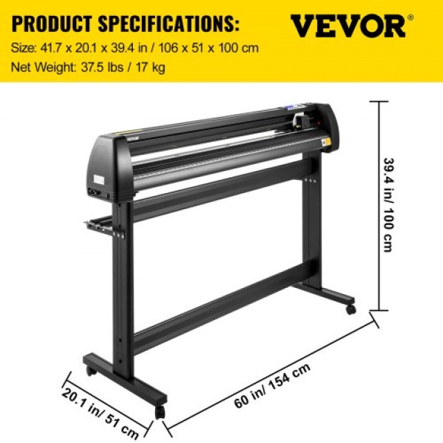 VEVOR Κοπτικό Βινυλίου 53 με Λογισμικό SignCut & SignMaster  KZFLEXI1350MM59JFV2