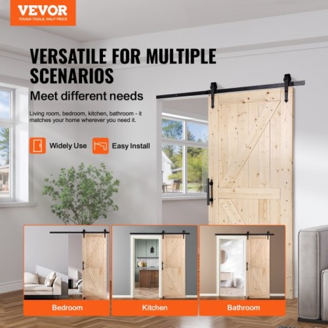 Σετ Ξύλινης Συρόμενης Πόρτας VEVOR 36 x 84  MZGCMTZYS368YNR6EV0