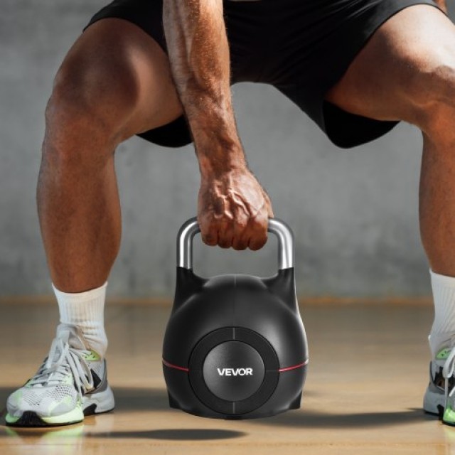 VEVOR Ρυθμιζόμενο Kettlebell με 7 Επίπεδα Βάρους (2-20 kg) HLKDHS20...