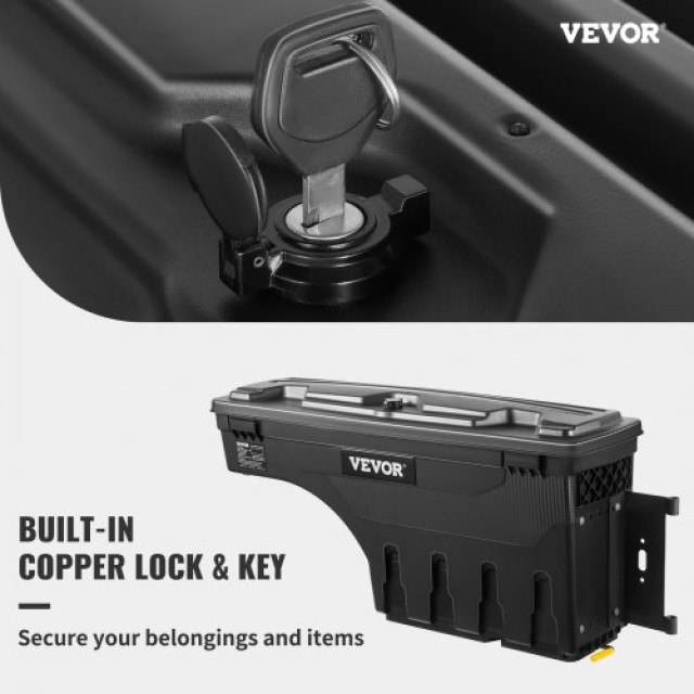 VEVOR Κουτί Αποθήκευσης Φορτηγού, Αδιάβροχο, 20L, Chevrolet Silverado/GMC Sierra 2019-2021, Δεξιά Πλευρά, Μαύρο  KCLJGJXCKCBDDMP3IV0