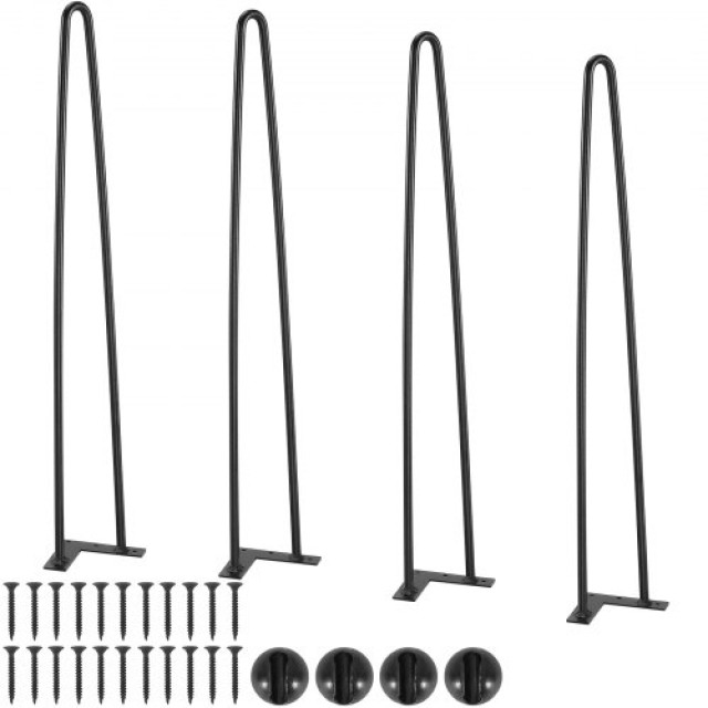 Σετ 4 Μεταλλικά Πόδια Επίπλων VEVOR 711.2MM για Τραπέζια, Μέγιστο Φ...