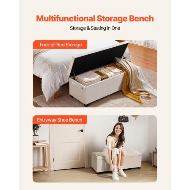 VEVOR Πολυλειτουργικός Πάγκος Αποθήκευσης με Επένδυση, Διαστάσεις: ...