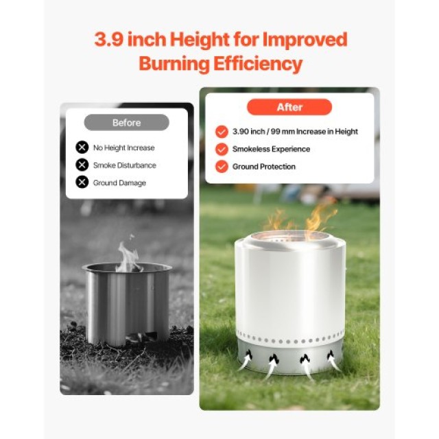 VEVOR Βάση Πυράς για Solo Stove Bonfire 49.5 cm Ακαπνιστή Πυρά Οκλο...
