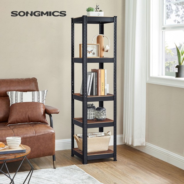 Ράφι SONGMICS, 37x37x150 cm, 400 kg, Ρουστίκ Καφέ/Μαύρο GLR037B01 
