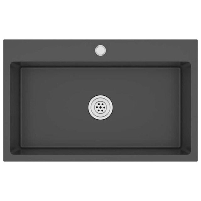 vidaXL Νεροχύτης Κουζίνας Χειροποίητος Μαύρος από Ανοξείδωτο Ατσάλι... vidaXL Νεροχύτης Κουζίνας Χειροποίητος Μαύρος από Ανοξείδωτο Ατσάλι...