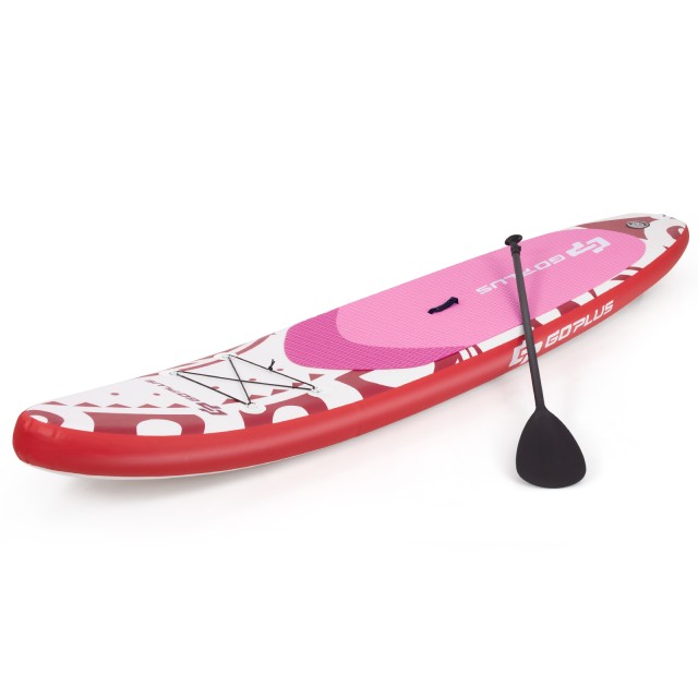 Costway Ροζ Φουσκωτή Σανίδα SUP 325/335 x 76 x 16 cm SP37539-M