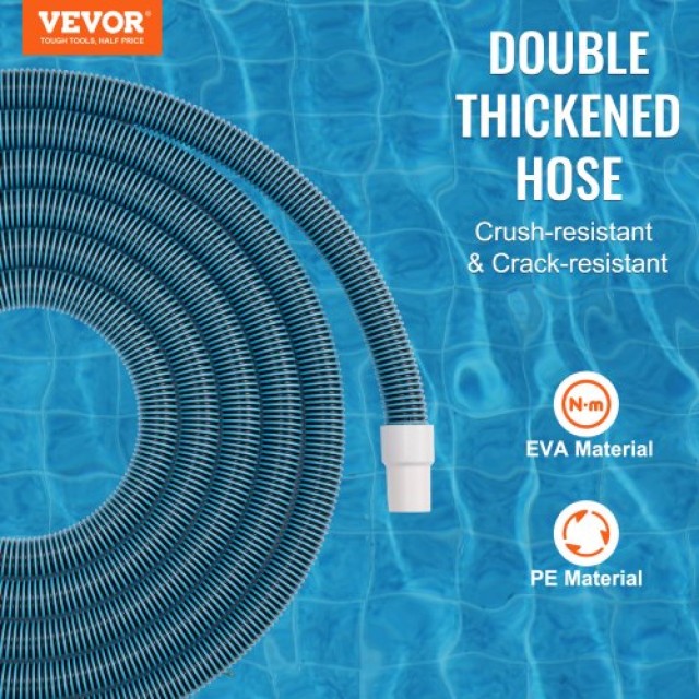 VEVOR Σωλήνας Καθαρισμού Πισίνας 1-1/2 x 30  YCR230FTPEPOEL825V0
