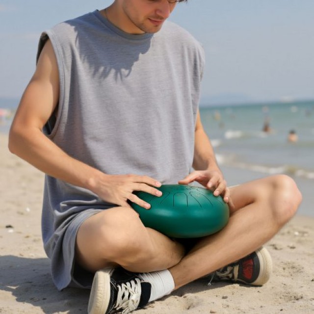 VEVOR Χάλκινο Τύμπανο 25.4cm, 11 Νότες, C Μείζονα, Πράσινο GSGLSGSG...