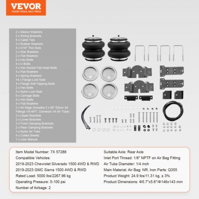Σετ Αερανάρτησης VEVOR για Chevrolet Silverado/GMC Sierra 1500 (2019-2023)  AQQNXJTJ5000BEBQ7V0