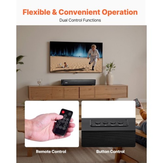 VEVOR Ηχομπάρα για Smart TV, 2.0 Κανάλια, 450 mm Συμπαγής Ηχοσύστημ...