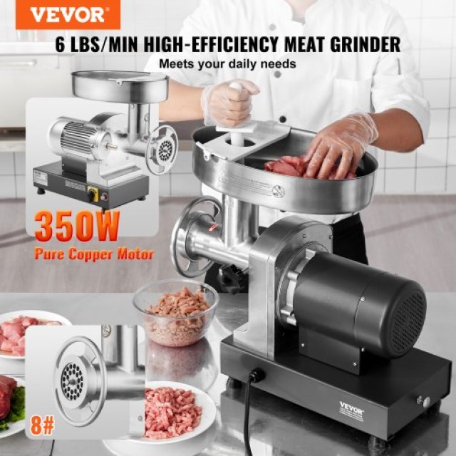 VEVOR  Ηλεκτρικός Κρεατομηχανή 6 lbs/λεπτό με Λουκανικομηχανή Κουζί...