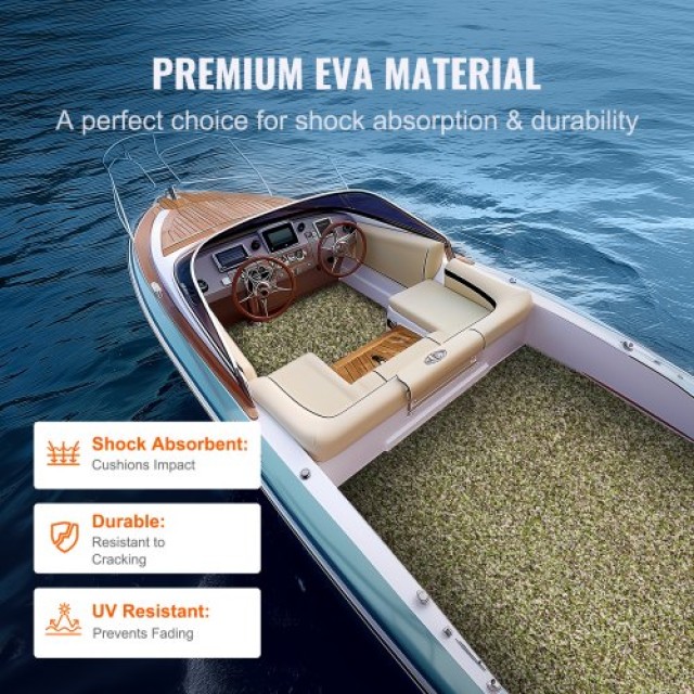 VEVOR Δάπεδο Σκάφους EVA Foam, Αντιολισθητικό Αυτοκόλλητο Δάπεδο 2 Ρολών  CBZZFHPMDDCL3Y820V0