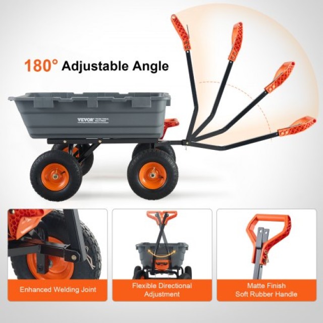 VEVOR Πολύ Καρότσι Κήπου Βαρέως Τύπου 6.48 cu.ft 1200 lbs  SLZXTC1200B0XEEV4V0
