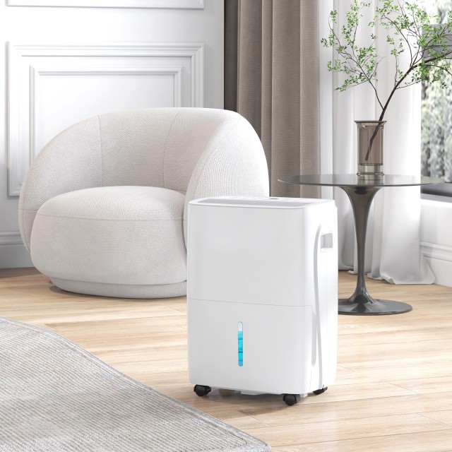 HOMCOM Φορητός Αφυγραντήρας 30L/Ημέρα με Δοχείο 4L 3 Ταχύτητες και 4 Λειτουργίες Χρονοδιακόπτης έως 24 Ώρες Λευκό 821-037V90WT