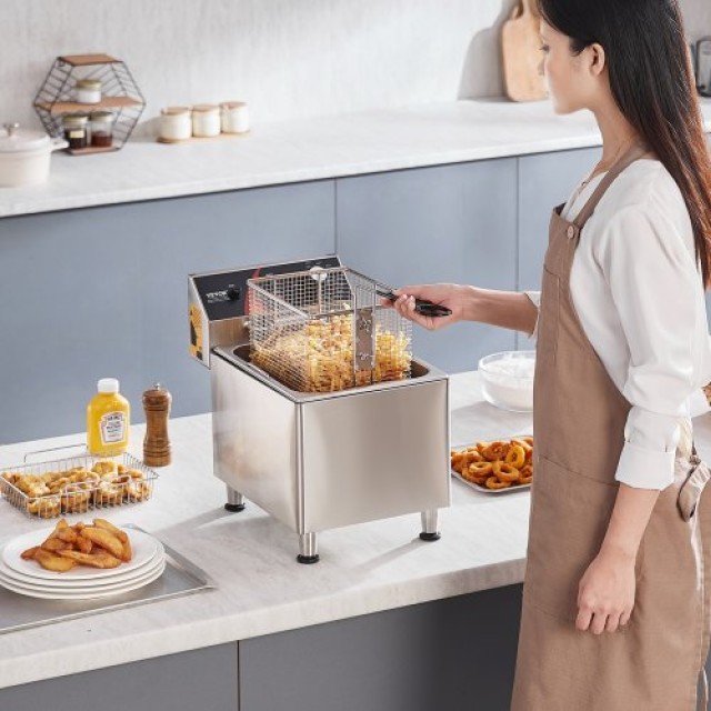 VEVOR  Επαγγελματική Ηλεκτρική Φριτέζα 3100W 9L Ανοξείδωτη 200°C DGDZGJCK0000BU3PZV2