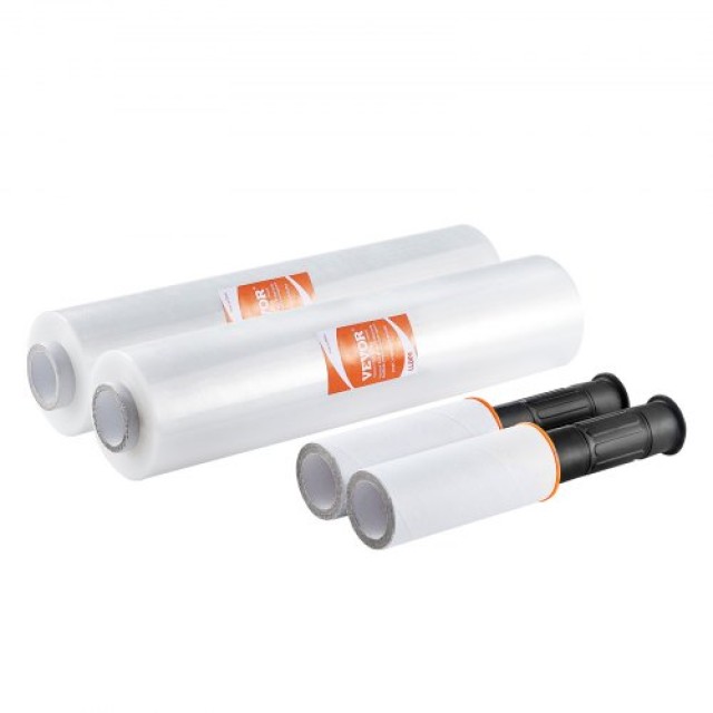 VEVOR Διάφανη Μεμβράνη Συσκευασίας 15x1000, 2τμχ, 60 Gauge με Λαβές...