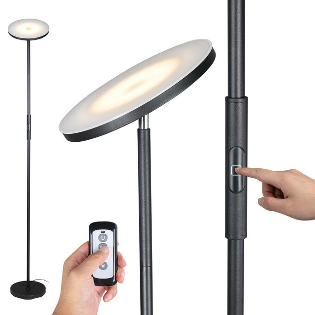 BAKAJI  Λάμπα Δαπέδου LED 30W 2500Lm Μοντέρνα Φωτισμός Με Ρυθμιζόμενη Ένταση + Τηλεχειριστήριο 02835768