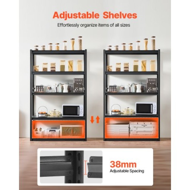 VEVOR Ράφια Αποθήκευσης 5 Επιπέδων 18 Β x 48 Π x 78 Υ για Γκαράζ JSBSXHJ184872WVXVV0