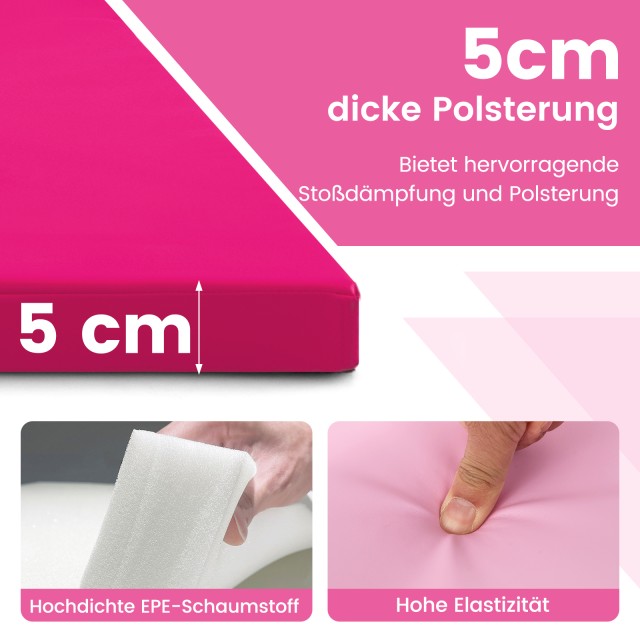 Costway Ροζ Πτυσσόμενο Στρώμα Γυμναστικής 300 x 117 x 5 cm FH10111WN Costway Ροζ Πτυσσόμενο Στρώμα Γυμναστικής 300 x 117 x 5 cm FH10111WN